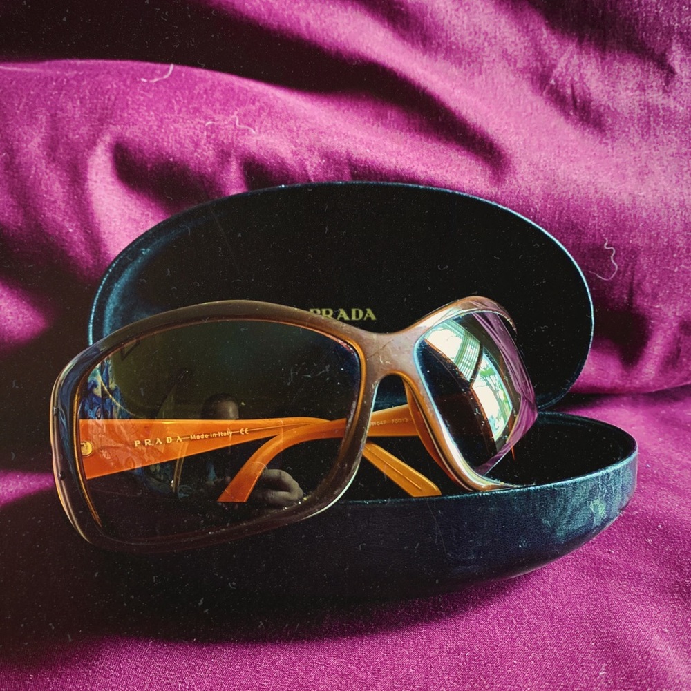 VINTAGE PRADA sunglasses, with case.